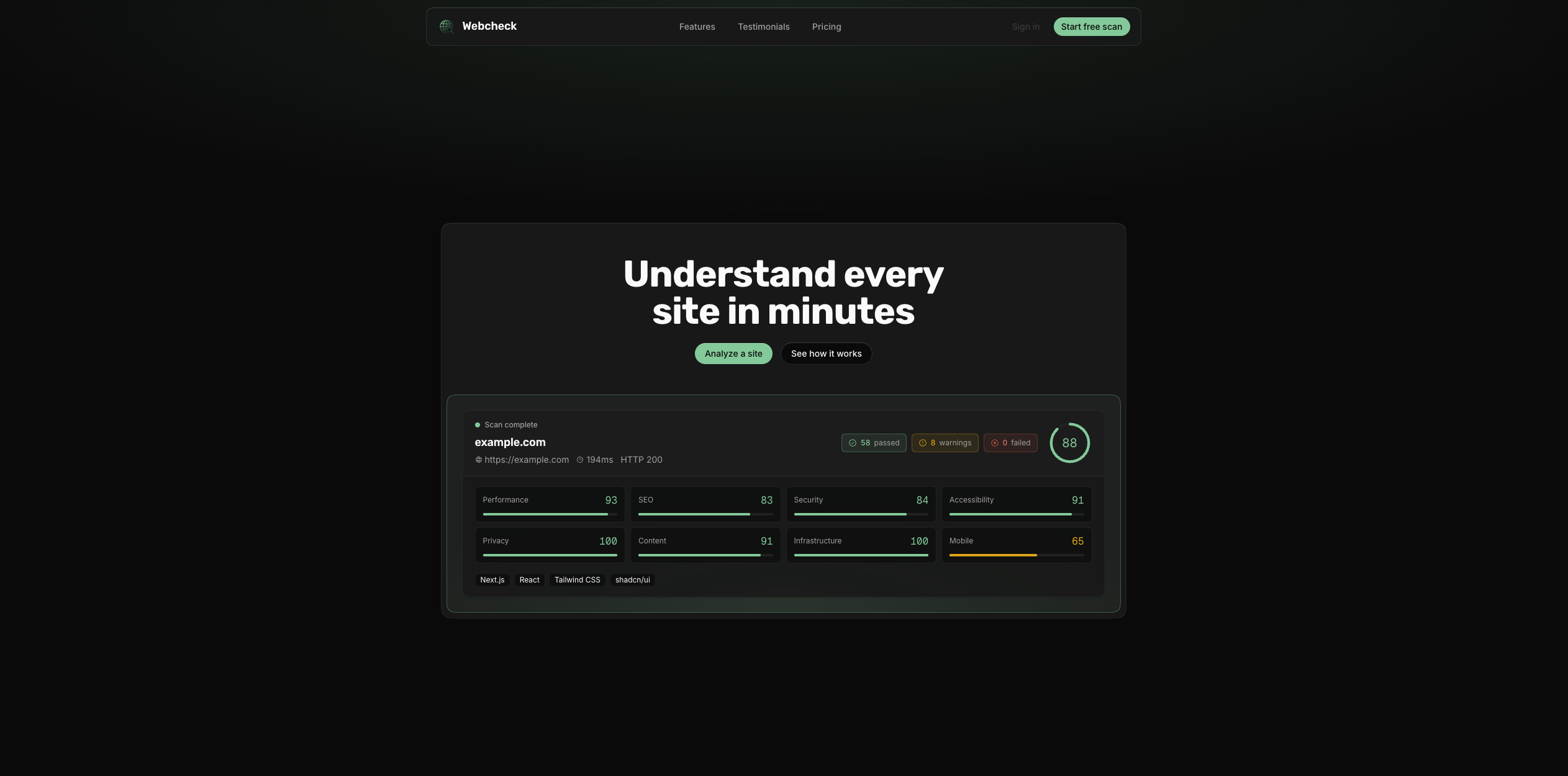 Webcheck preview